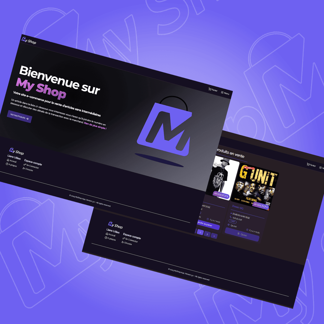 Screen site MyShop App